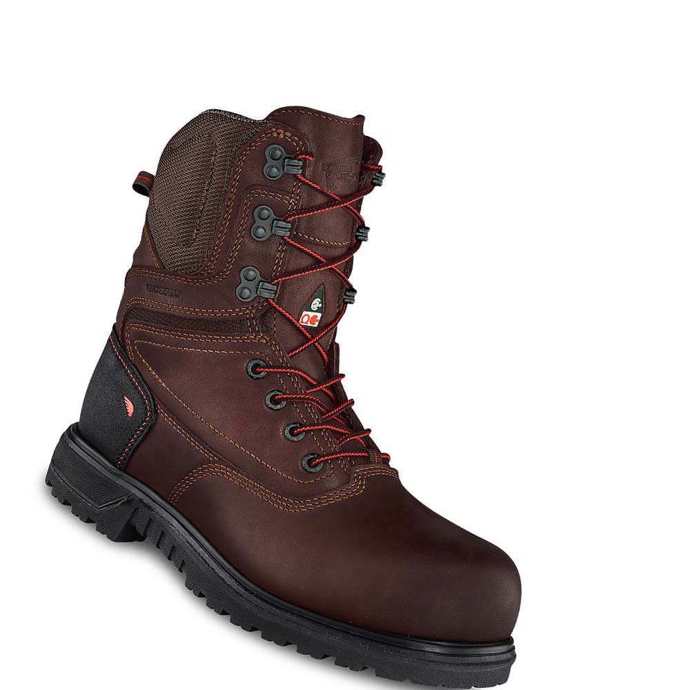 Red Wing Brnr XP 8-inch CSA Safety Toe Women\'s Waterproof Boots Coffee | ZA 157SGL